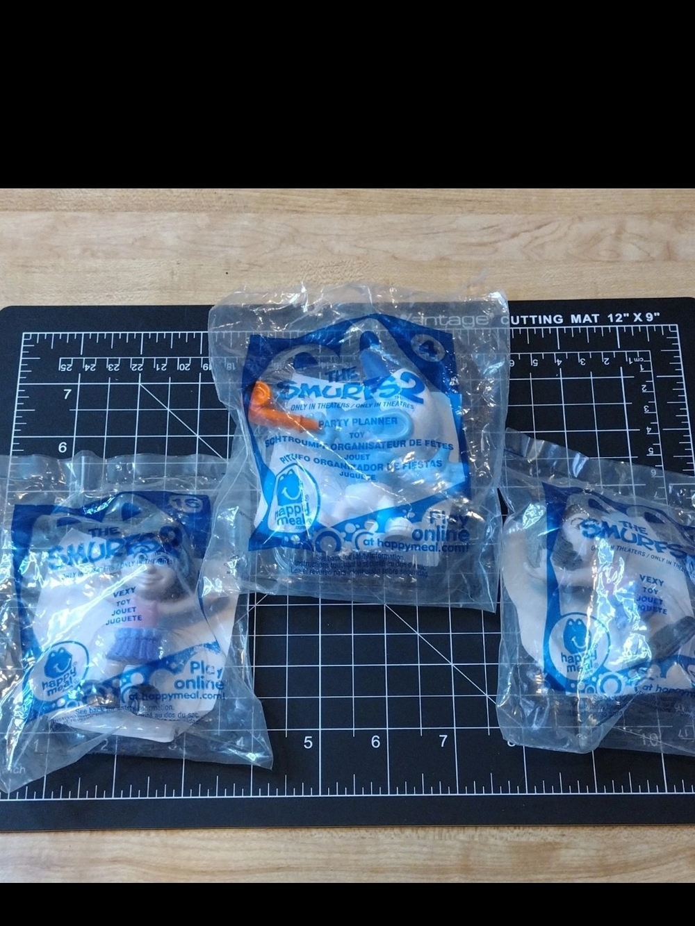 Smurfs 2 McDonalds Happy Meal Toys 2013 Lot of 3 Vexy #16 Party Planner #4 New